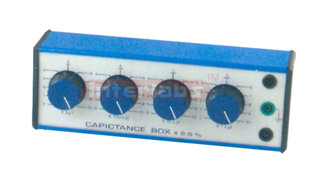 CAPACITANCE BOX, DECADE, DIAL TYPE, METAL